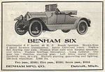 Benham Motor Car Company Classic Ads