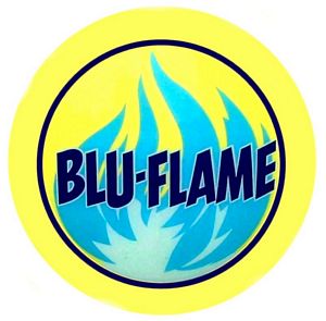 Blu-Flame Ethyl  Gasoline Vinyl Decal Gas Pump Signs