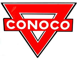 Conoco Ethyl  Gasoline Vinyl Decal Gas Pump Signs