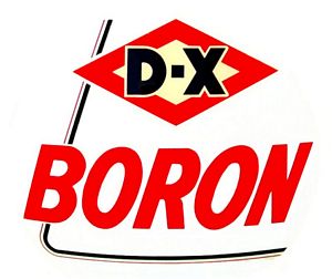 D-X Boron Gasoline Vinyl Decal Gas Pump Signs