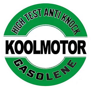 Koolmotor  Gasoline Vinyl Decal Gas Pump Signs