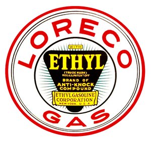 Loreco Gasoline Vinyl Decal Gas Pump Signs