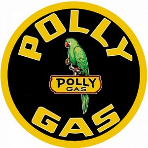 Polly Gas Gasoline Vinyl Decal Gas Pump Signs